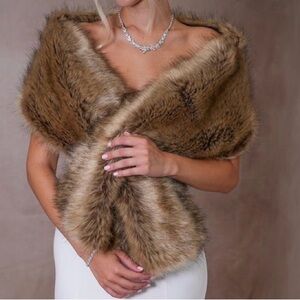 Elegant Faux Fur Shawl